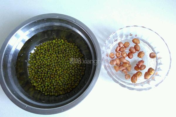 花生绿豆沙汤圆的做法图解2