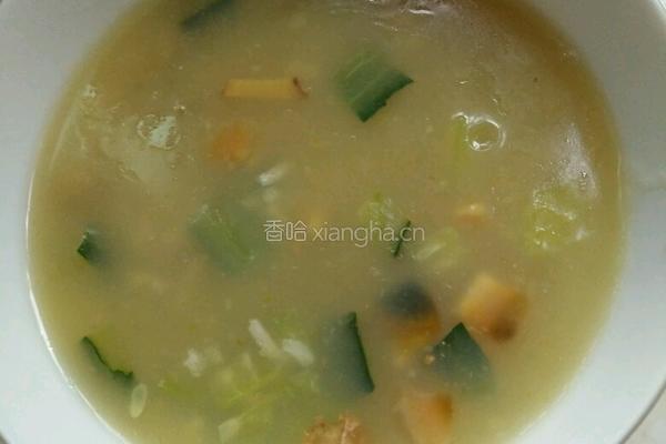 皮蛋黄瓜粥的做法图解6