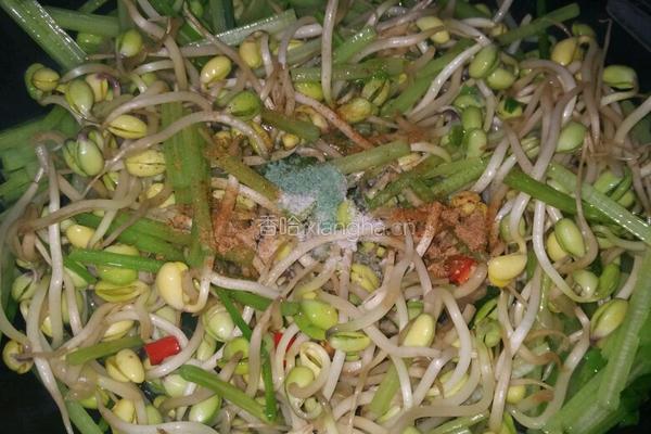 芹菜炒豆芽的做法图解4