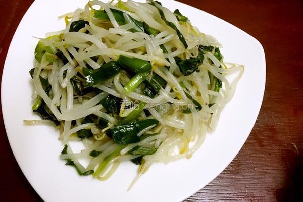 韭菜炒绿豆芽的做法图解9