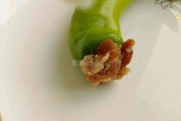 虎皮酿肉尖椒的做法图解5