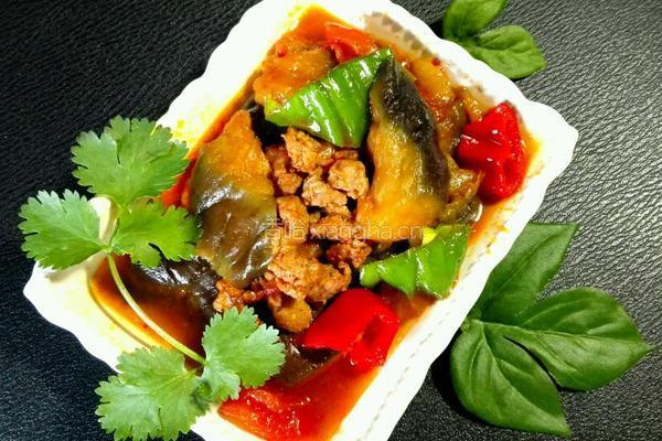 酱香肉末烧茄子的做法图解10