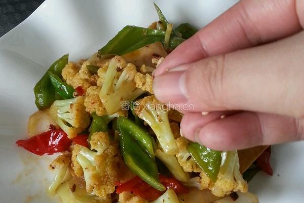 香辣干锅菜花的做法图解15