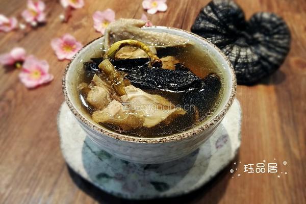 石斛灵芝炖鸡汤的做法图解7