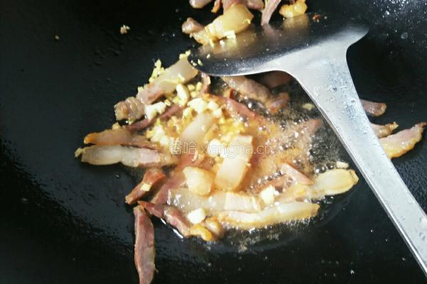 红椒四季豆炒腊肉的做法图解6