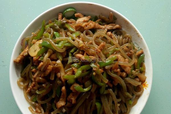 榨菜苕粉肉丝的做法图解4