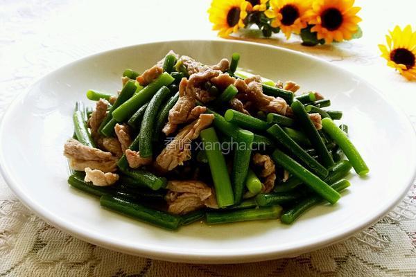 蒜苔炒肉丝的做法图解5