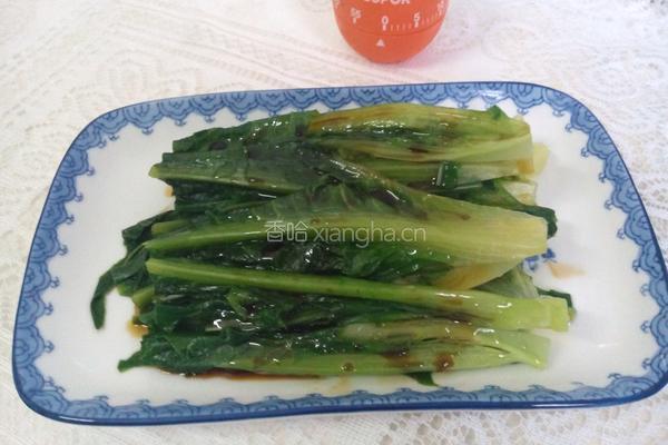 白灼油麦菜的做法图解7