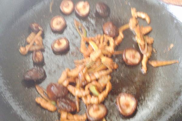 香菇肉片炒油菜的做法图解6