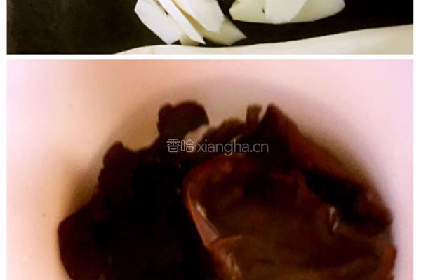木耳炒山药的做法图解1