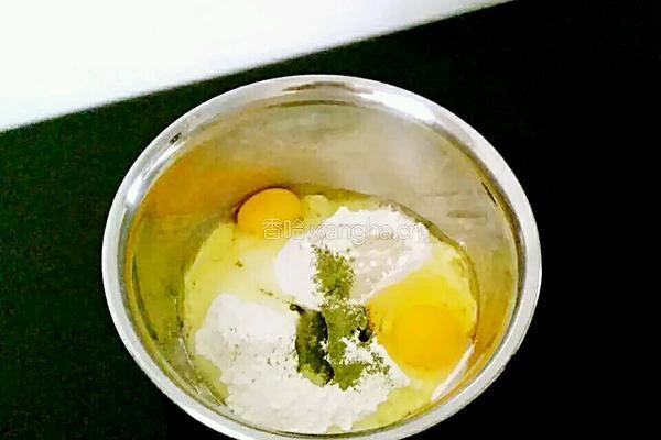 奶香抹茶发糕的做法图解2