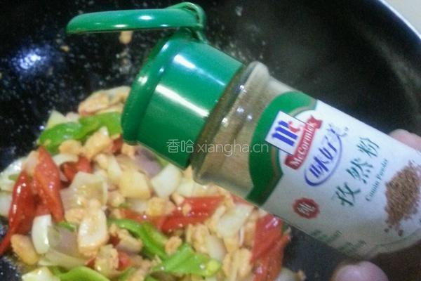 双椒孜然鸡脆骨的做法图解11