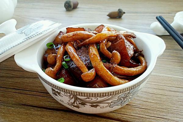 茶树菇烧肉的做法图解12