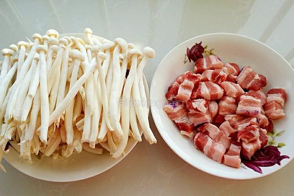 茶树菇烧肉的做法图解1