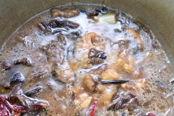 野蘑菇炖鸡的做法图解5