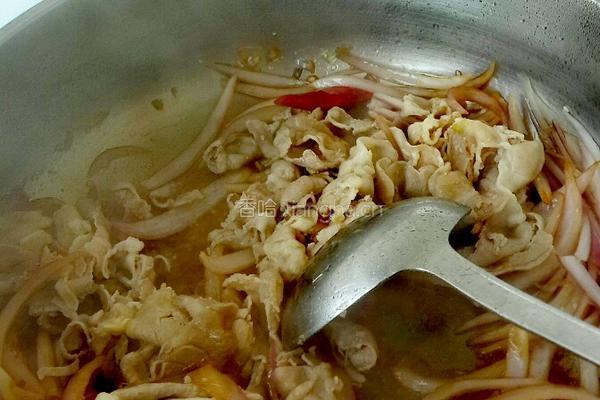 爆炒羊肉圆葱的做法图解4