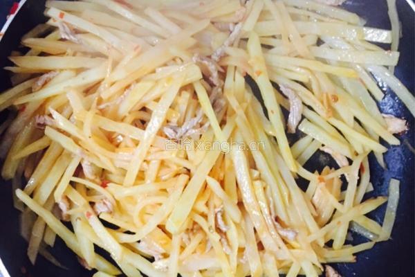 香辣土豆丝炒肉丝的做法图解4