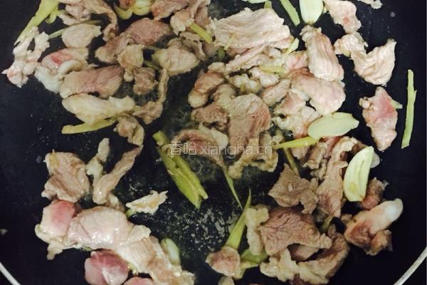 青椒小青菜炒肉的做法图解3