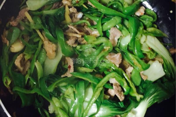 青椒小青菜炒肉的做法图解5