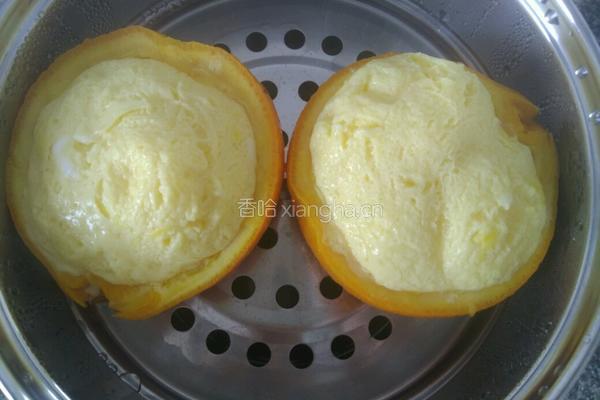 香橙蒸蛋的做法图解4