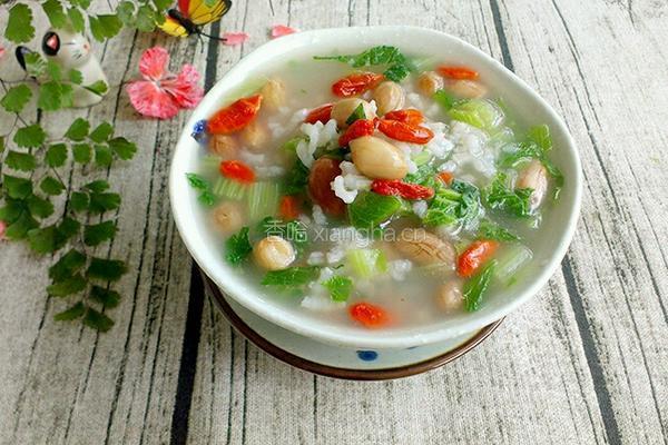 花生青菜粥