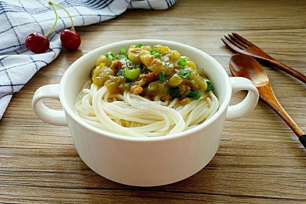 茄子打卤面的做法图解11