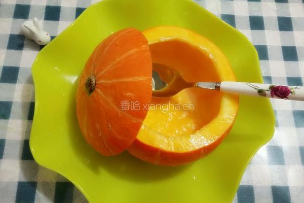 南瓜蒸蛋的做法图解2