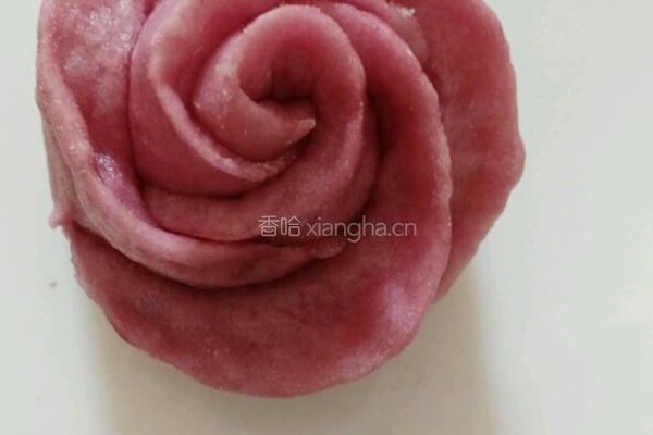 紫薯馒头玫瑰花的做法图解8
