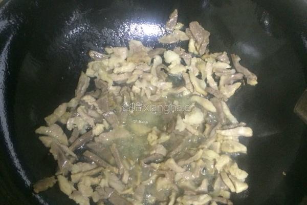 蒜苔炒腊肉的做法图解5