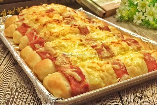 培根芝士肉松面包条的做法图解13