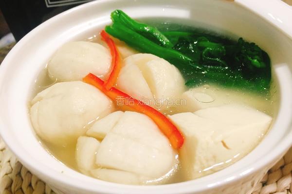 青菜豆腐鱼丸汤的做法图解6