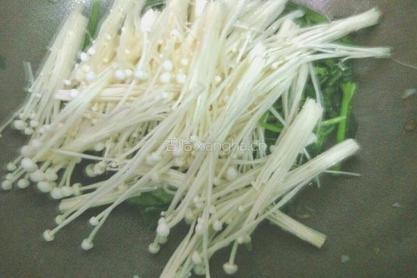 金针菇炒苋菜的做法图解4