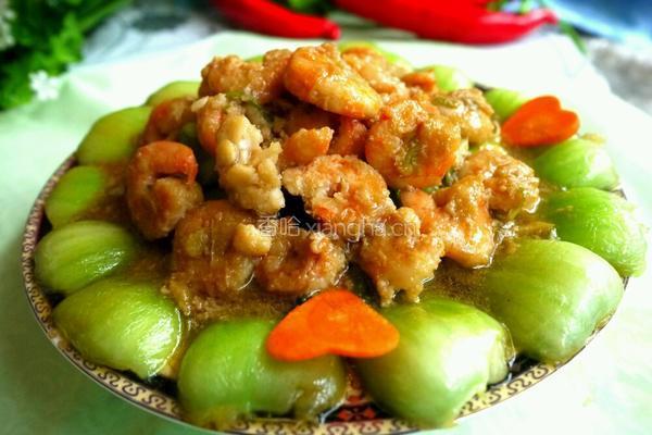 油菜虾仁的做法图解6
