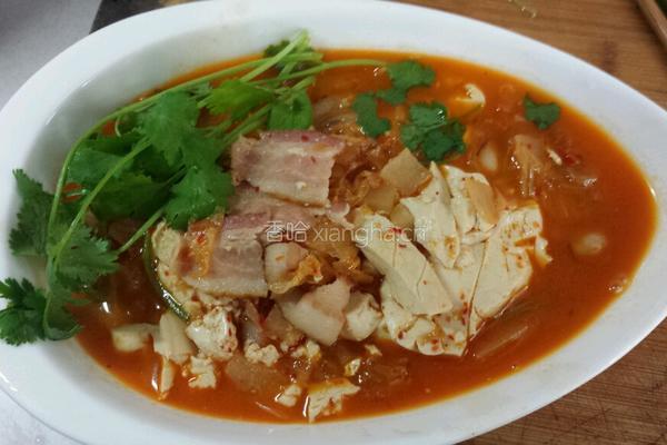 辣白菜豆腐汤的做法图解12