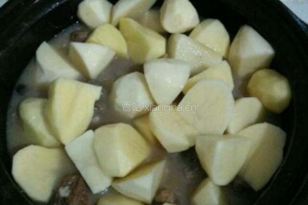 土豆蕃茄排骨汤的做法图解4