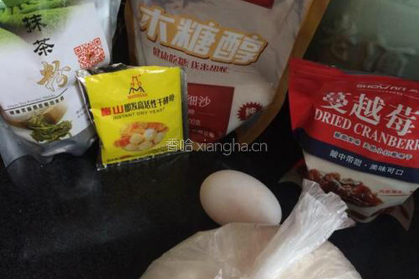 蔓越莓抹茶发糕的做法图解1