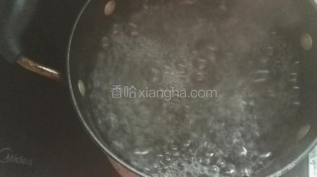 锅内放冷水烧开