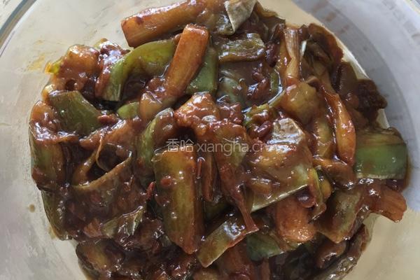 酱茄条的做法图解4