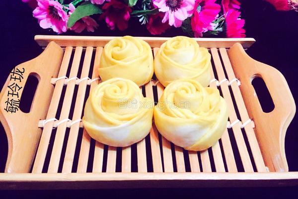 金边玫瑰馒头的做法图解8