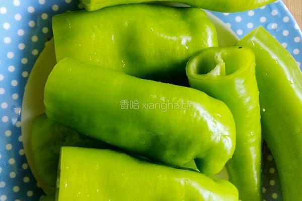 肉酿虎皮青椒的做法图解2