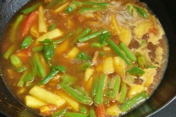 土豆豆角焖面的做法图解6