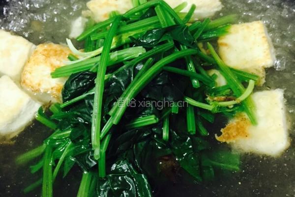 菠菜炖豆腐的做法图解7