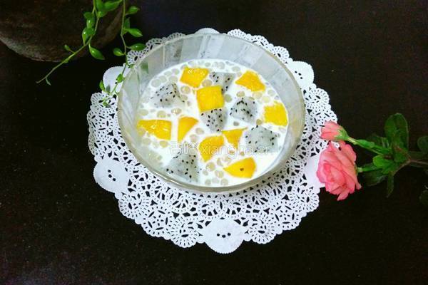 香芒火龙果西米露的做法图解10