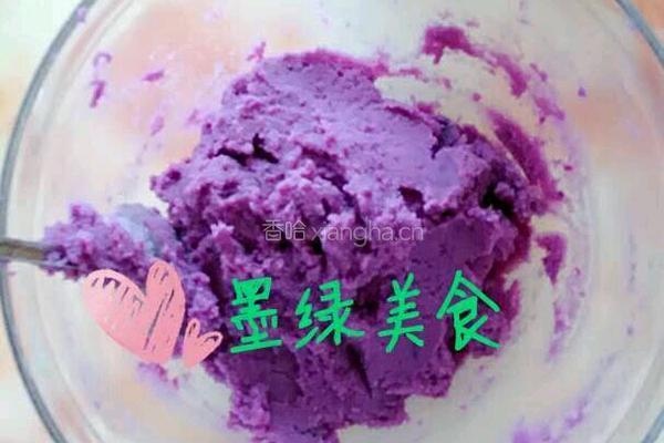 糯米紫薯球的做法图解3