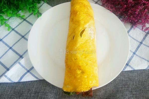 生菜牛肉鸡蛋卷的做法图解9