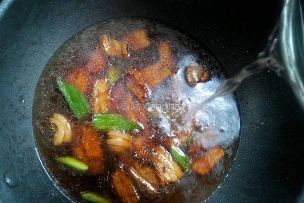 红烧肉炖豆角的做法图解7