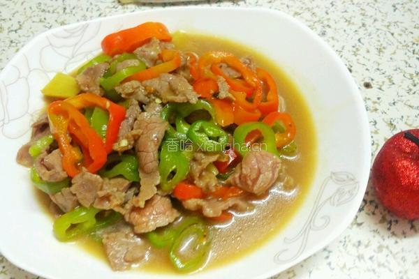 尖椒炒牛肉的做法图解4