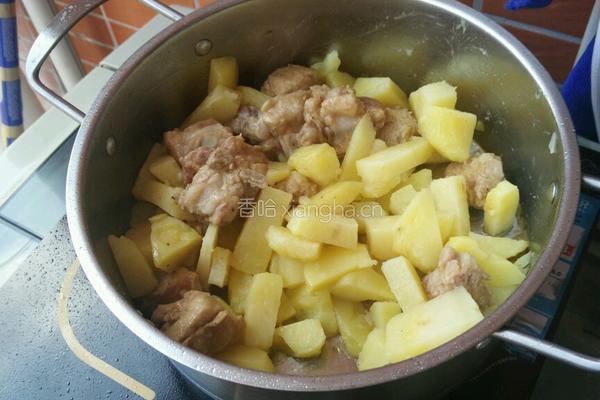 白菜土豆炖排骨的做法图解6