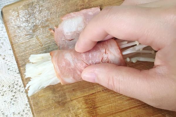 培根金针菇卷 （烤箱版）的做法图解4