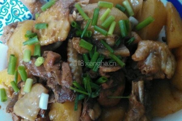 红烧鸡块烧土豆的做法图解4